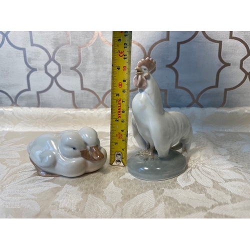 6 - Lot of Two Royal Copenhagen Ceramic Animals - 516 pair of ducklings / 1126 Cockerel