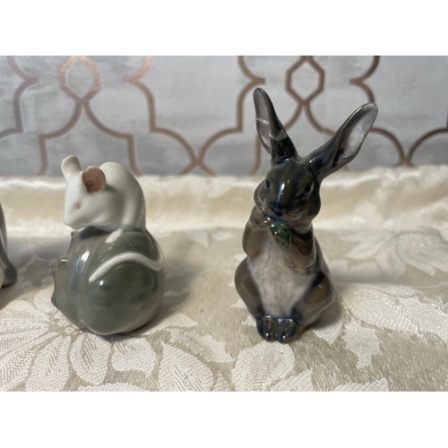 8 - Lot of Four Royal Copenhagen Ceramic Animals