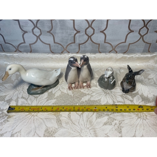 8 - Lot of Four Royal Copenhagen Ceramic Animals