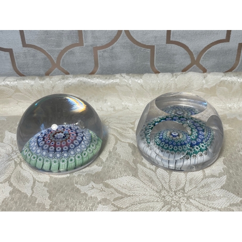 10 - Two Vintage Murano Millieflori Paperweights A/F