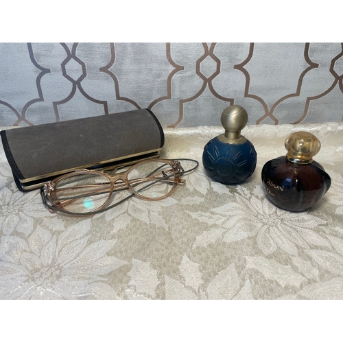 12 - Two perfume bottles + Versace MOD 3262 - B Glasses