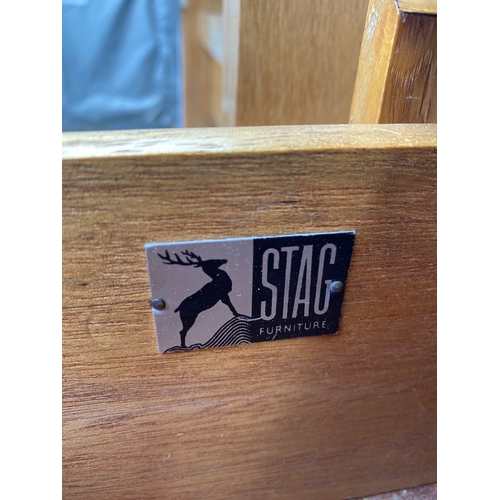 243 - Stag by John & Sylvia Reid sold by Heals  - Three drawer chest of drawers and dressing table.

See i... 