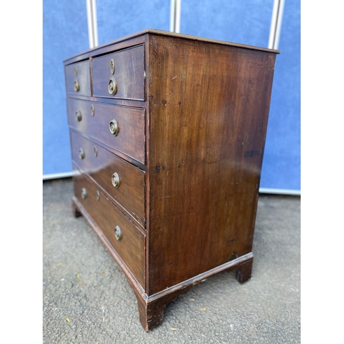 253 - Antique two over three chest of drawers. 

Dimensions - 36