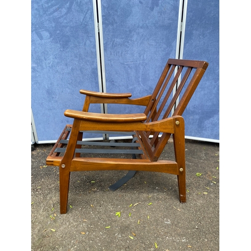 266 - Mid century danish style lounge chair frame. 

Dimensions - 23