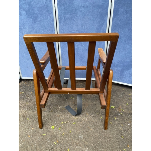 266 - Mid century danish style lounge chair frame. 

Dimensions - 23