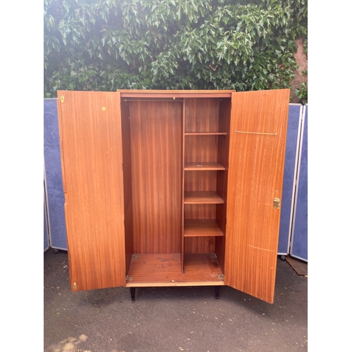 268 - Meredew teak double wardrobe. 

Dimensions - 36