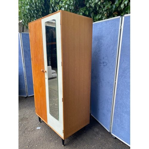 269 - Meredew teak double wardrobe with mirror. 

Dimensions - 36