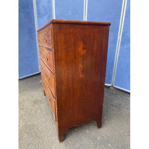 271 - Antique two over three chest of drawers. 

Dimensions - 40.5