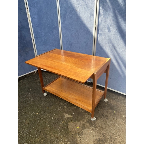 298 - Teak Remploy Drop leaf trolley. 

See images for all dimensions.