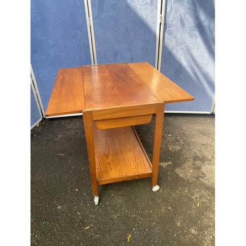 298 - Teak Remploy Drop leaf trolley. 

See images for all dimensions.