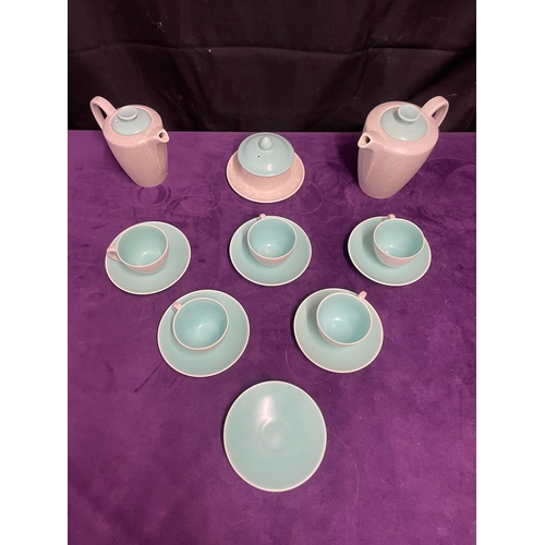 47 - Vintage POOLE Pottery Teal Tea Service