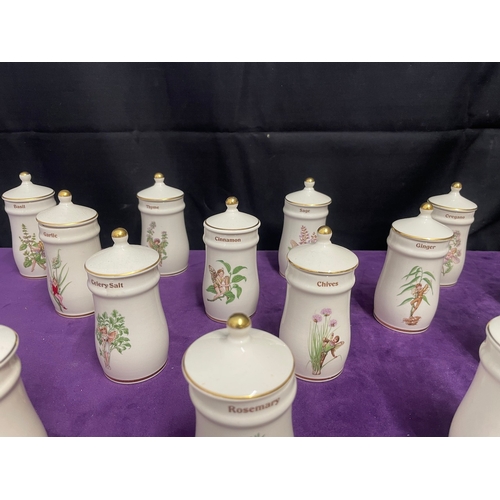 56 - Complete ceramic The flower Fairy Spice Jars 1969 all 25