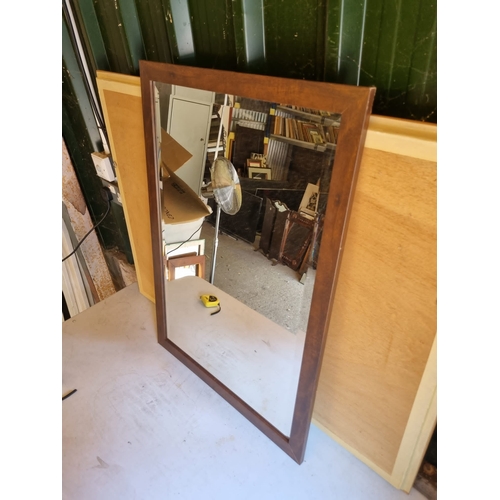 373 - Rectangular wooden framed mirror.