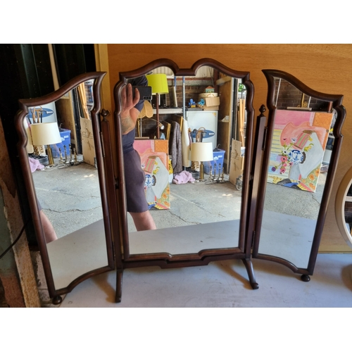 381 - Two desk top/dressing table mirrors.