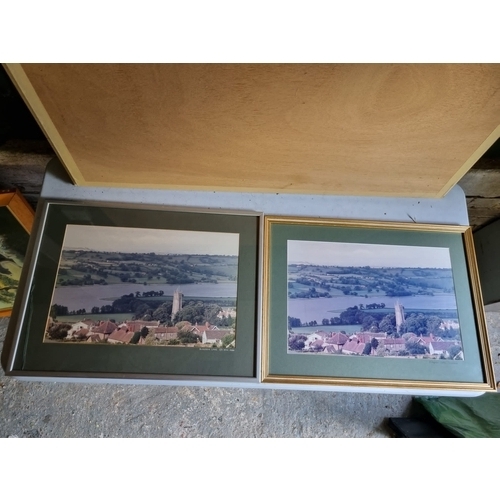 336 - Two pictures of Blagdon Lake Somerset.