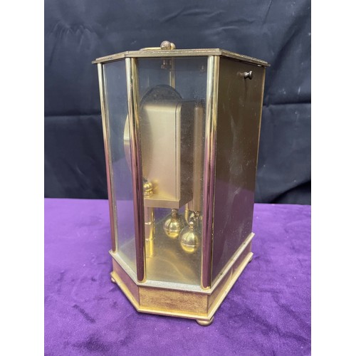 149 - Three Clock Brass Quartz Carriage Clock, Kundo Anniversary Clock + Quartz Anniversary Clock