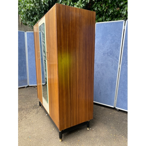 397 - Mid century G Plan double wardrobe with sliding door and mirror. 

Dimensions - 21.5