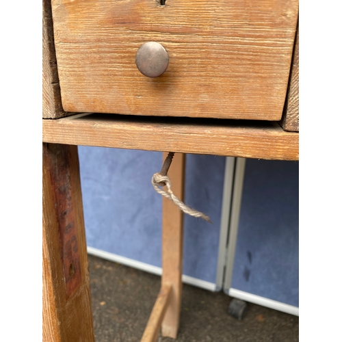 401 - Vintage pine standing desk. 

Dimensions- 28.5