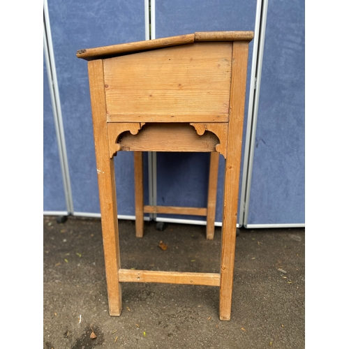 401 - Vintage pine standing desk. 

Dimensions- 28.5