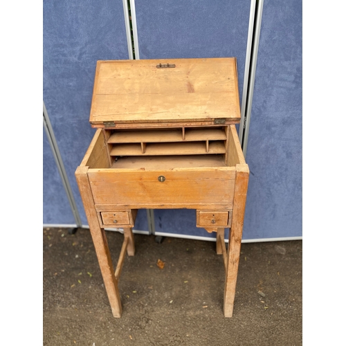 401 - Vintage pine standing desk. 

Dimensions- 28.5