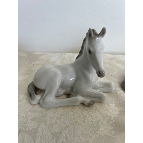 68 - Pair of USSR Porcelain Horses Laying