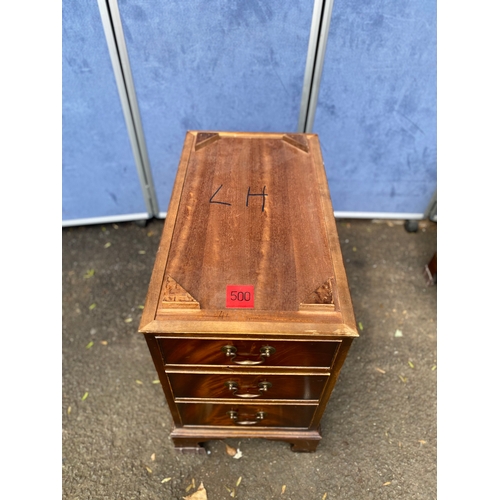 422 - Partners desk/Pedestal desk with tan leather inlaid.

Dimensions - 54