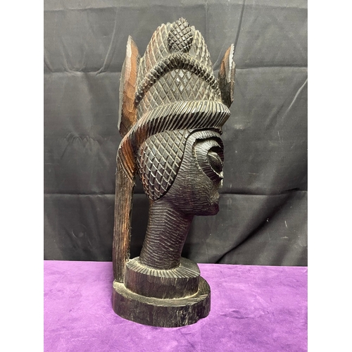 84 - Vintage Hand carved wooden Urhobo JuJu - gate post to drive away bad spirits - Garara of Benin 1969 ... 