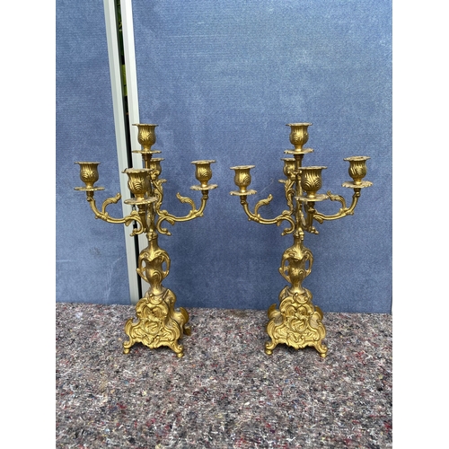 426 - A pair of beautiful guilt candelabras