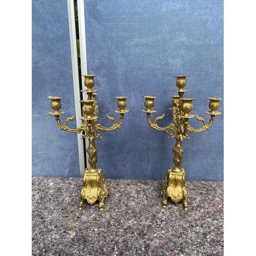 426 - A pair of beautiful guilt candelabras