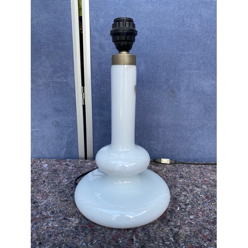 428 - Plaza Opal glass Holmegaard table lamp.