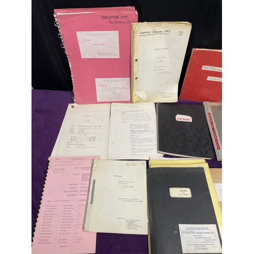 87 - Large quantity of original vintage playwright / theatre scripts - Crime & Punishment , On the Spot, ... 