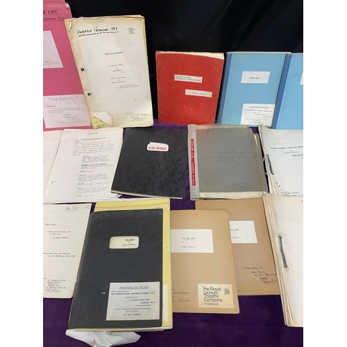 87 - Large quantity of original vintage playwright / theatre scripts - Crime & Punishment , On the Spot, ... 