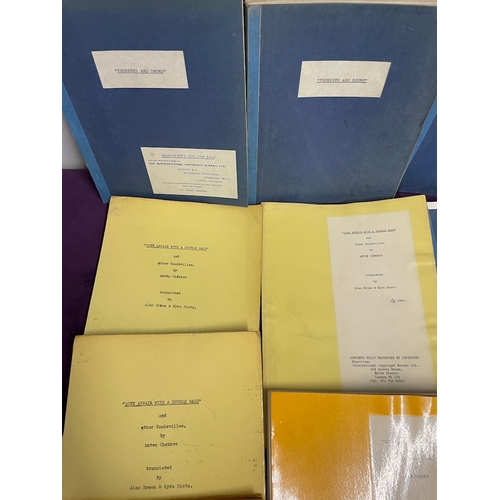 88 - Large quantity of original vintage playwright / theatre scripts - Trumpet & Drums, Love Affair with ... 