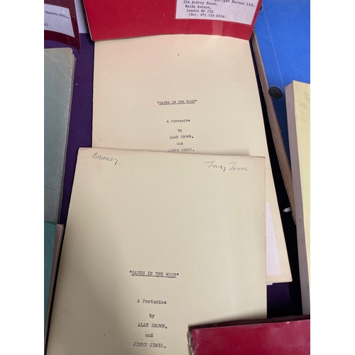 89 - Large quantity of original vintage playwright / theatre scripts - Robinson Crusoe, Moths, Jack and t... 