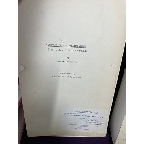 90 - Large quantity of original vintage playwright / theatre scripts - Don Quixote, The Government Inspec... 