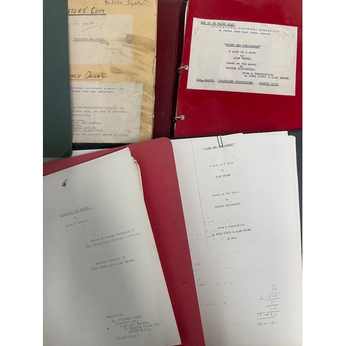 92 - Large quantity of vintage  theatre scripts - direct from theatrical writer Alan Browns Estate