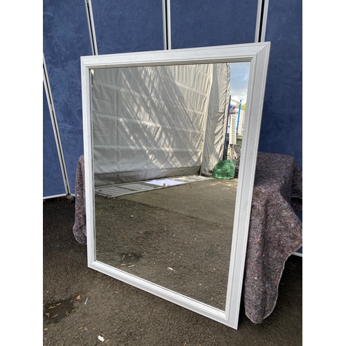 431 - Very large white framed mirror. 

Dimensions - 40