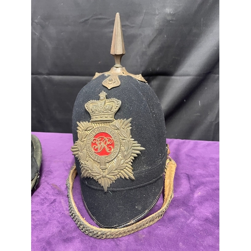 111 - Victorian Officers / Cavalry Helmet + Top Hat