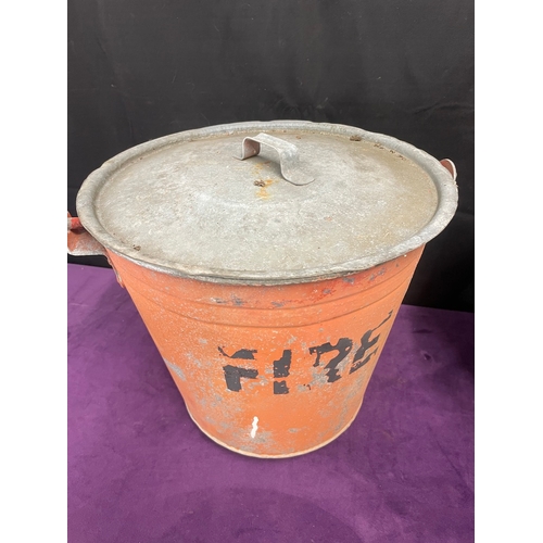 114 - Two Vintage Galvanised Fire Buckets