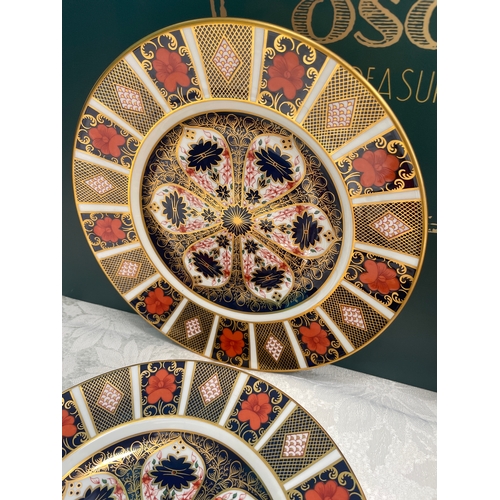 1 - Five Royal Crown Derby Imari Pattern Plates 1128 c1970's