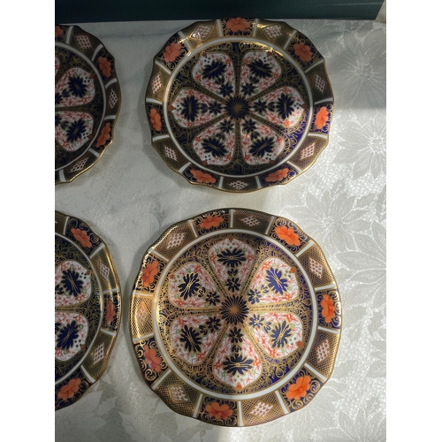 3 - c1915 Royal Crown Derby Lot of Six Cake / Sandwich Plates Imari Pattern