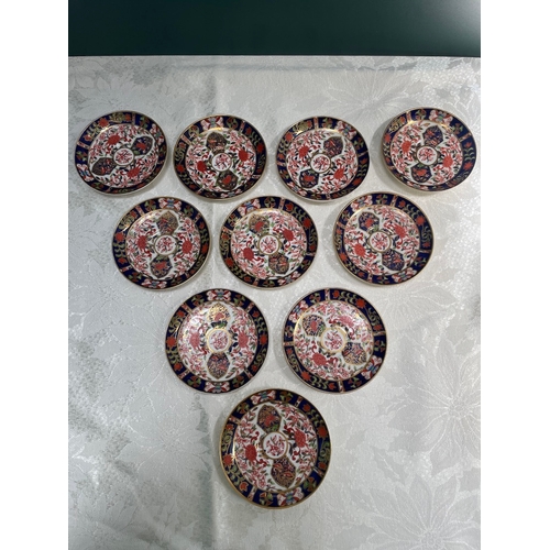 8 - Quantity of 17 Antique Royal Crown Derby Teacup & Saucers  - Stamped Phillip's Mount St London W