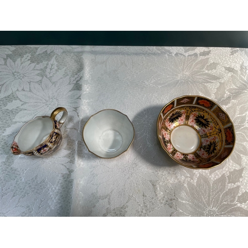 11 - Three Pieces of Royal Crown Derby inc Pourer c1908, Cup c1908 & Bowl c1917