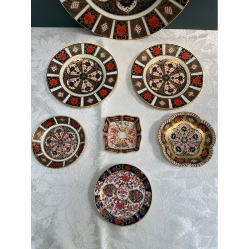 14 - Lot of 7 Royal Crown Derby Imari Pattern inc plates / dishes A/F