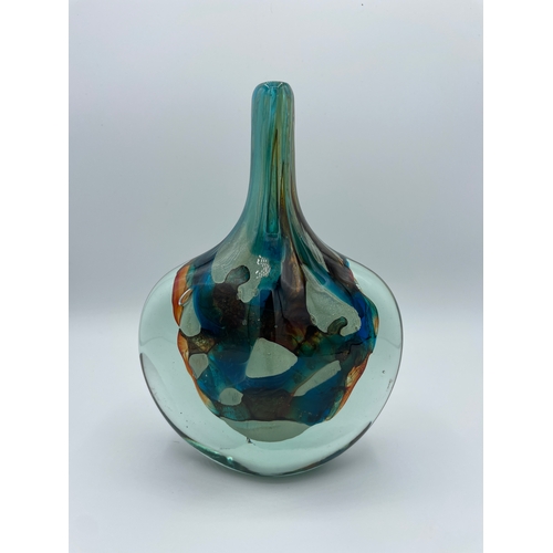 17 - Vintage Michael Harris for Mdina Glass Fish Vase - 20cm c1970's