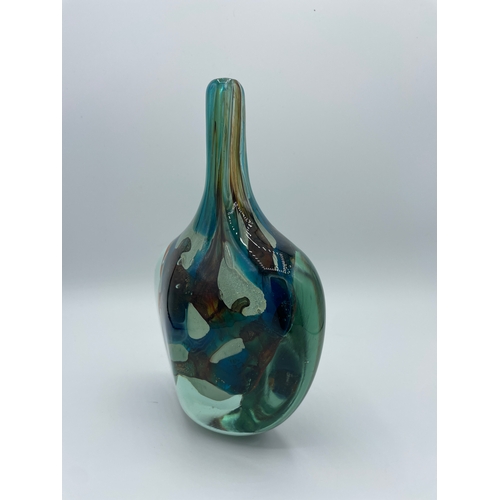 17 - Vintage Michael Harris for Mdina Glass Fish Vase - 20cm c1970's