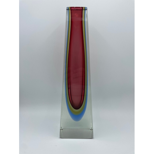 21 - Large Striking Flavio Poli Murano Glass Vase - 34cm