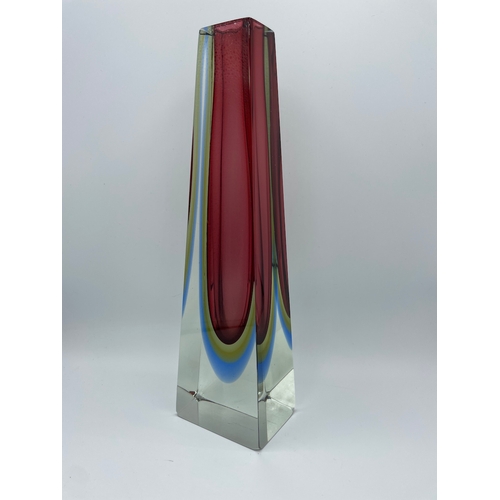 21 - Large Striking Flavio Poli Murano Glass Vase - 34cm