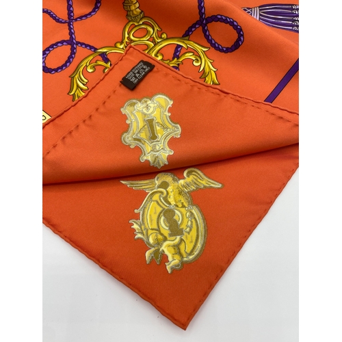 24 - Genuine HERMES Silk Keys Les Cles Scarf 90 and original Box 
35