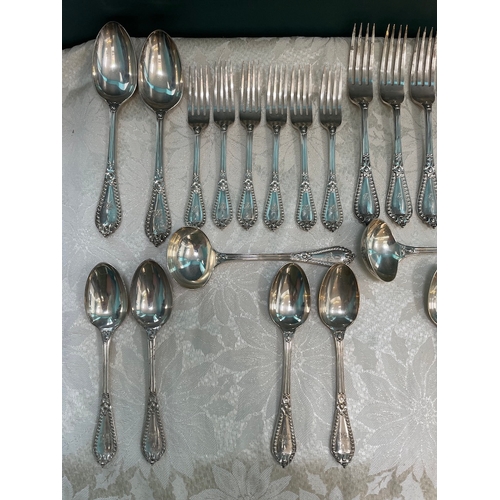 45 - Late Victorian Sterling Silver Cutlery Set c1890-1900's Same design various makers / dates - approx ... 